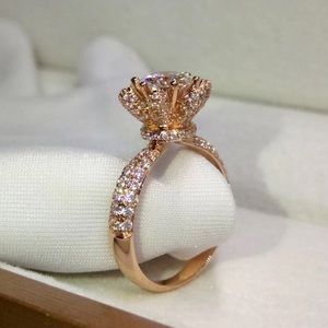 Zircon Cz 925 silver Engagement wedding Band Ring